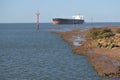 Merchant ship entering Port Hedland Pilbara Ports Authority Western Australia Royalty Free Stock Photo