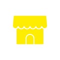 Merchant store, vector icon illustration in line outline style. eps 10. Royalty Free Stock Photo