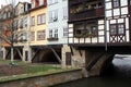 Merchants\' bridge, medieval arch bridge lined with half-timbered shops and houses, Erfurt, Germany