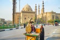 Merchants with food cart in Salah El-Deen Square, Cairo, Egypt