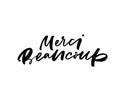 Merci beaucoup ink brush vector calligraphy