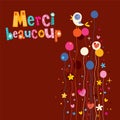 Merci beaucoup thank you very much in French greeting card Royalty Free Stock Photo