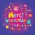 Merci beaucoup thank you very much in French Royalty Free Stock Photo