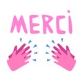 Merci with clapping hands