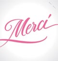 MERCI hand lettering (vector) Royalty Free Stock Photo