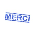 Merci Rubber Stamp