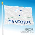 Mercosur organization flag, South America