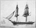 Mercure 1842 - a 18-gun brig, of the French Navy.