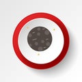 Mercury colored button icon. Element of space illustration. Signs and symbols icon can be used for web, logo, mobile app, UI, UX Royalty Free Stock Photo