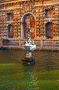 Mercury fountain, Alcazar Royal in Seville, Andalusia, Spain