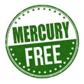 Mercury free grunge rubber stamp Royalty Free Stock Photo