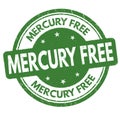 Mercury free sign or stamp