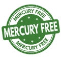 Mercury free sign or stamp Royalty Free Stock Photo