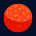 Mercury planet icon, cartoon style Royalty Free Stock Photo