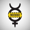 Mercury Retrograde symbol, warning, planet sign, vector illustration Royalty Free Stock Photo