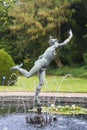 Mercury Statue dominates the fountain at Syon Park in Hounslow
