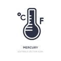 mercury thermometer degrees icon on white background. Simple element illustration from Tools and utensils concept