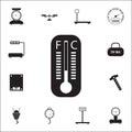 mercury thermometericon. measuring elements icons universal set for web and mobile Royalty Free Stock Photo