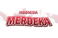 merdeka sale text effect white and red color