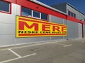 MERE discounter chain stores, Ruma, Serbia, April 15, 2022. Inscription - Low prices every day. Facade of the