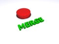 Merge button on white