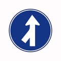 Merge join Way Left Traffic Road Sign, Vector Illustration, Isolate On White Background Label Royalty Free Stock Photo