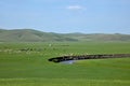 Mergel Riverside Golden Horde Khan Mongolian steppe tribes Royalty Free Stock Photo