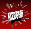 Merger Word Breaking Story Smash Through Glass Big News Update