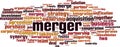 Merger word cloud Royalty Free Stock Photo