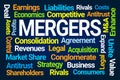 Mergers Word Cloud Royalty Free Stock Photo