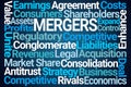 Mergers Word Cloud Royalty Free Stock Photo