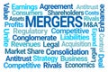 Mergers Word Cloud Royalty Free Stock Photo