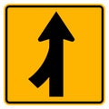 Merges Left Traffic Road Sign,Vector Illustration, Isolate On White Background, Symbols, Label. EPS10