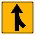 Merges Right Traffic Road Sign,Vector Illustration, Isolate On White Background, Symbols Label. EPS10