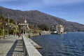 Mergozzo, Piedmont, Italy. March 2019. The lakeside promenade