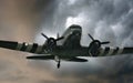 Merican second world war transport aircraft. Royalty Free Stock Photo