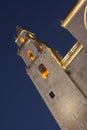 Merida Cathedral exterior at night Royalty Free Stock Photo