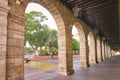 Merida city arcade arcs of Yucatan Mexico