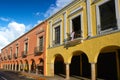 Merida city arcade arcs of Yucatan Mexico