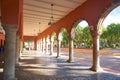 Merida city arcade arcs of Yucatan Mexico