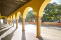 Merida city arcade arcs of Yucatan Mexico