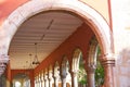 Merida city arcade arcs of Yucatan Mexico