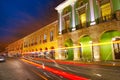 Merida city colorful facades Yucatan Mexico Royalty Free Stock Photo