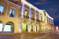 Merida city colorful facades Yucatan Mexico