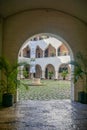 Merida, Mexico: An archway leads to the courtyard of the Autonomous University of YucatÃÂ¡n