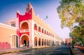 Merida, Mexico. Plaza Grande, beautiful spanish colonial city in Yucatan Peninsula Royalty Free Stock Photo