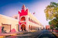 Merida, Mexico. Plaza Grande, beautiful spanish colonial city in Yucatan Peninsula Royalty Free Stock Photo