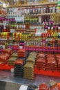 Merida, Mexico: Rows of bags and bottles of spices