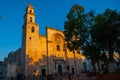 Merida San Ildefonso cathedral in the evening. Yucatan. Mexico