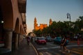 Merida San Ildefonso cathedral in the evening. Yucatan. Mexico